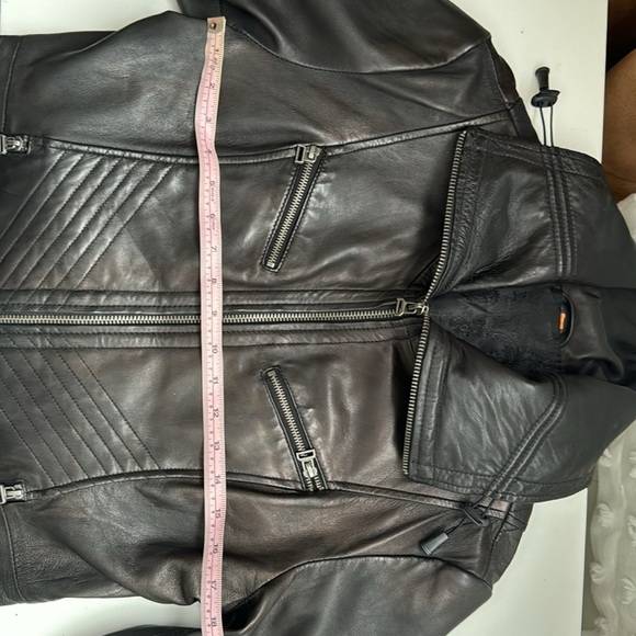 Lamb Skin Leather Jacket Motorcycle - Picture 10 of 12